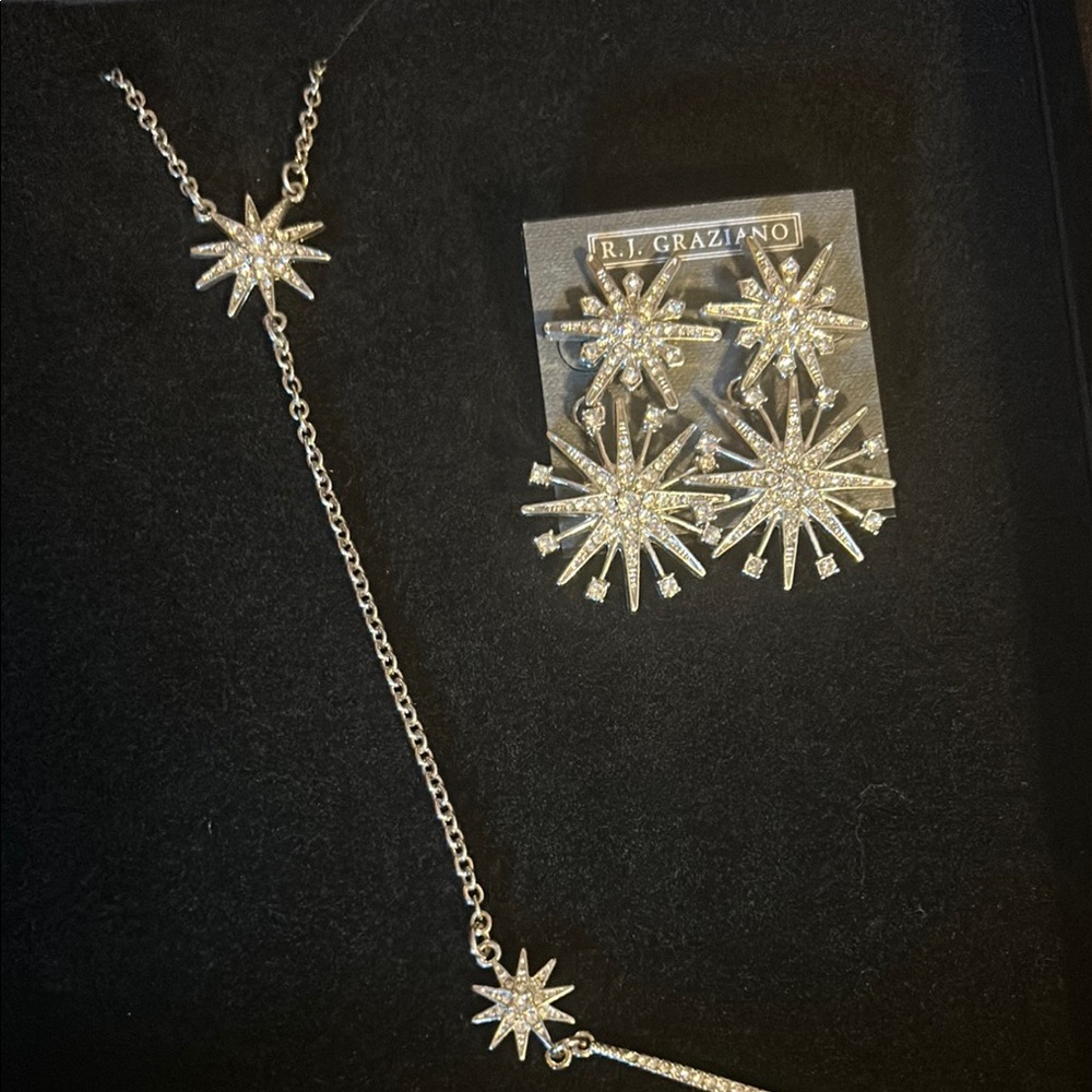 R.J. Graziano Silver Starburst Jewelry Set